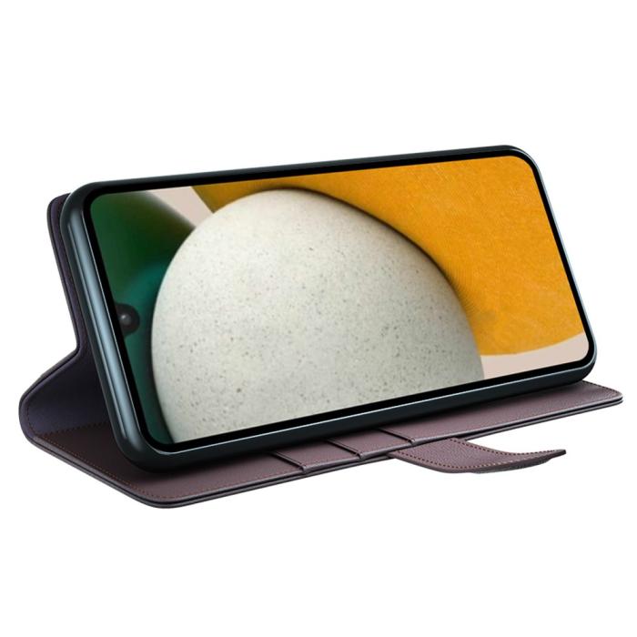 Bild 3,  Samsung Galaxy A15 5G Fodral Premium Äkta Läder Brun - Teknikhallen.se
