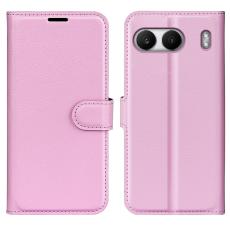  OnePlus Nord 4 Fodral Litchi L&auml;der Ljus Rosa - Teknikhallen.se