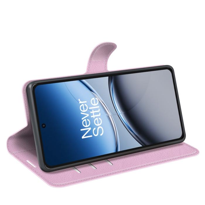 Bild 3,  OnePlus Nord 4 Fodral Litchi Läder Ljus Rosa - Teknikhallen.se
