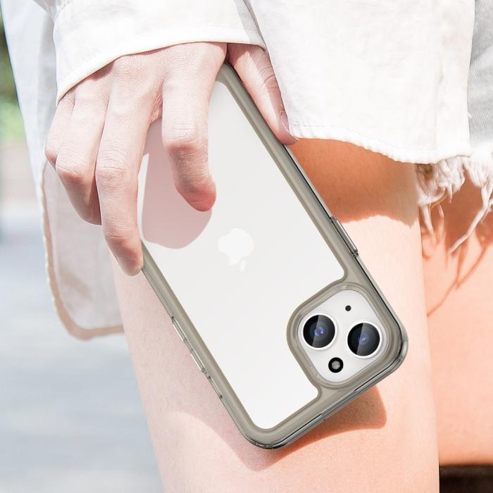 Bild 6,  iPhone 15 Skal Akryl/TPU Transparent Grå - Teknikhallen.se