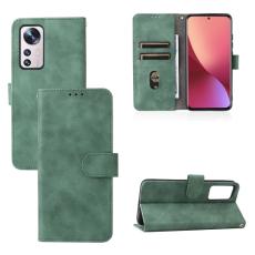  Xiaomi 12 Fodral Skin Touch L&auml;der Gr&ouml;n - Teknikhallen.se