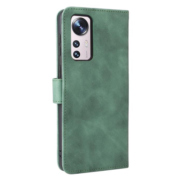 Bild 3,  Xiaomi 12 Fodral Skin Touch Läder Grön - Teknikhallen.se