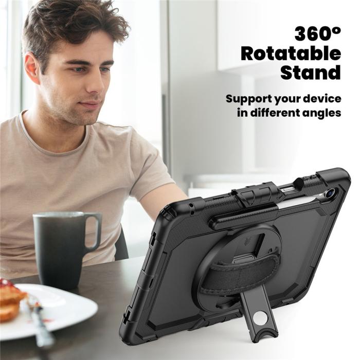 Bild 5,  Galaxy Tab S11 Skal 360 Shockproof Hybrid Kickstand Svart - Teknikhallen.se