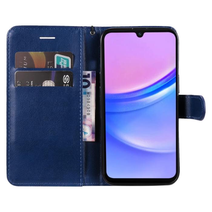 Bild 2,  Samsung Galaxy A16 Fodral Läder Blå - Teknikhallen.se