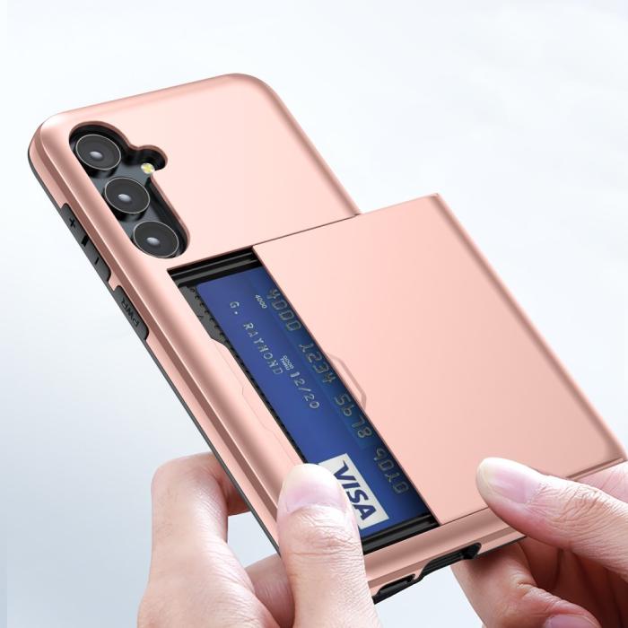 Bild 6,  Samsung Galaxy A55 5G Skal Hybrid Med Kortfack Army Green - Teknikhallen.se