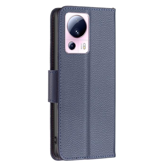 Bild 3,  Xiaomi 13 Lite 5G Fodral Litchi Shark Läder Blå - Teknikhallen.se