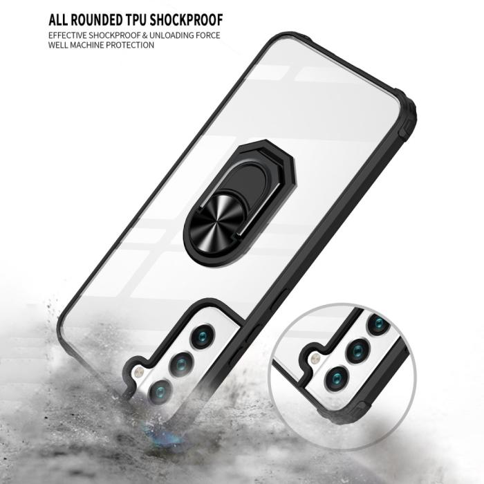 Bild 5,  Samsung Galaxy S22 Plus Skal Shockproof Hybrid Ring Röd - Teknikhallen.se
