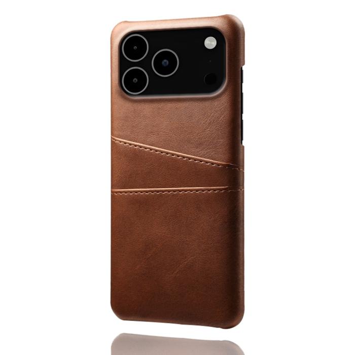 Bild 4,  iPhone 17 Pro Max Skal Med Kortfack Läder Brun - Teknikhallen.se