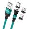 ENKAY ENKAY 1 m 3in1 USB-C / Lightning / MicroUSB 360° Magnetkabel - Teknikhallen.se