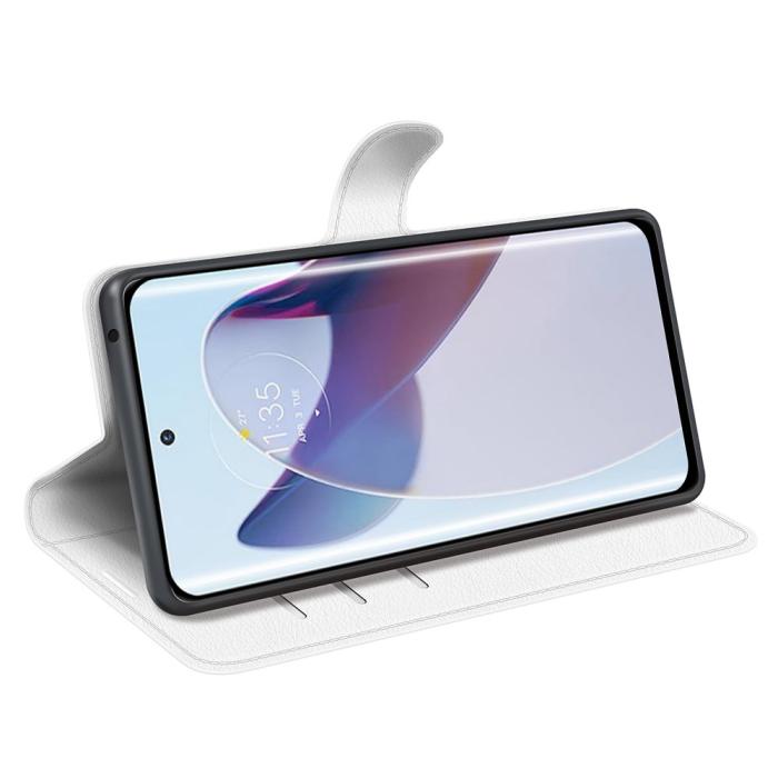Bild 3,  Motorola Edge 30 Ultra 5G Fodral Litchi Läder Vit - Teknikhallen.se