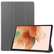  Samsung Galaxy Tab S7 FE / S7 Plus / S8 Plus Fodral Tri-Fold Gr&aring; - Teknikhallen.se