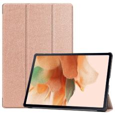  Samsung Galaxy Tab S7 FE / S7 Plus / S8 Plus Fodral Tri-Fold Ros&eacute;guld - Teknikhallen.se
