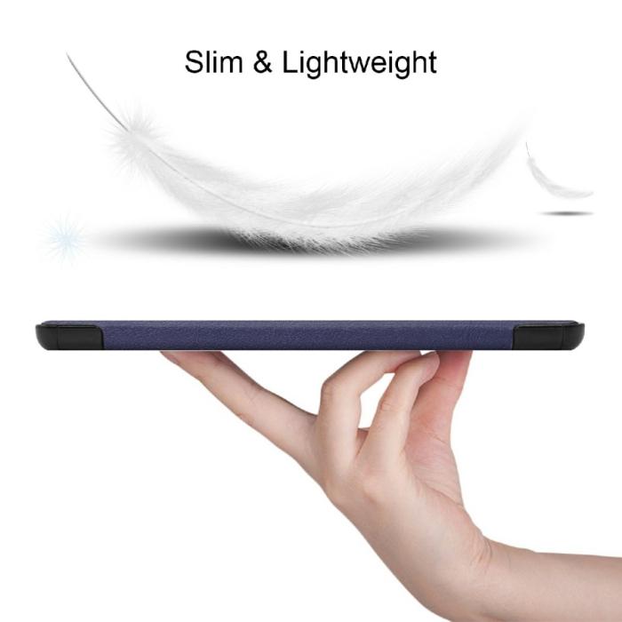 Bild 3,  Samsung Galaxy Tab S7 FE / S7 Plus / S8 Plus Fodral Tri-Fold Mörk Blå - Teknikhallen.se