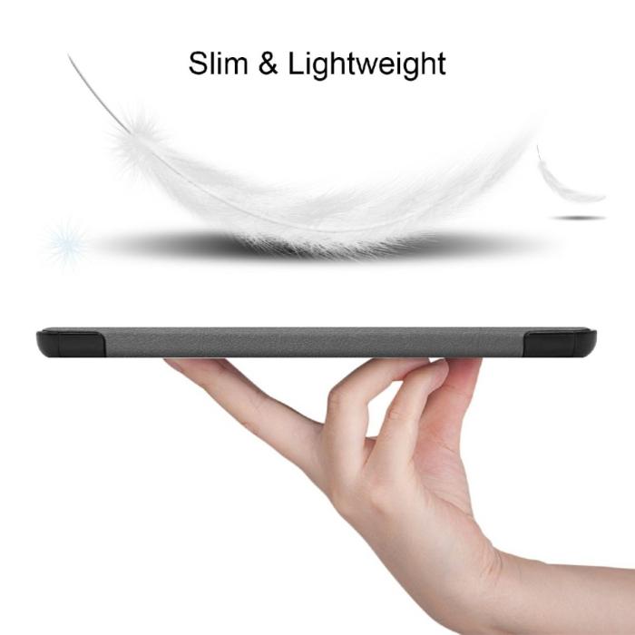 Bild 3,  Samsung Galaxy Tab S7 FE / S7 Plus / S8 Plus Fodral Tri-Fold Grå - Teknikhallen.se