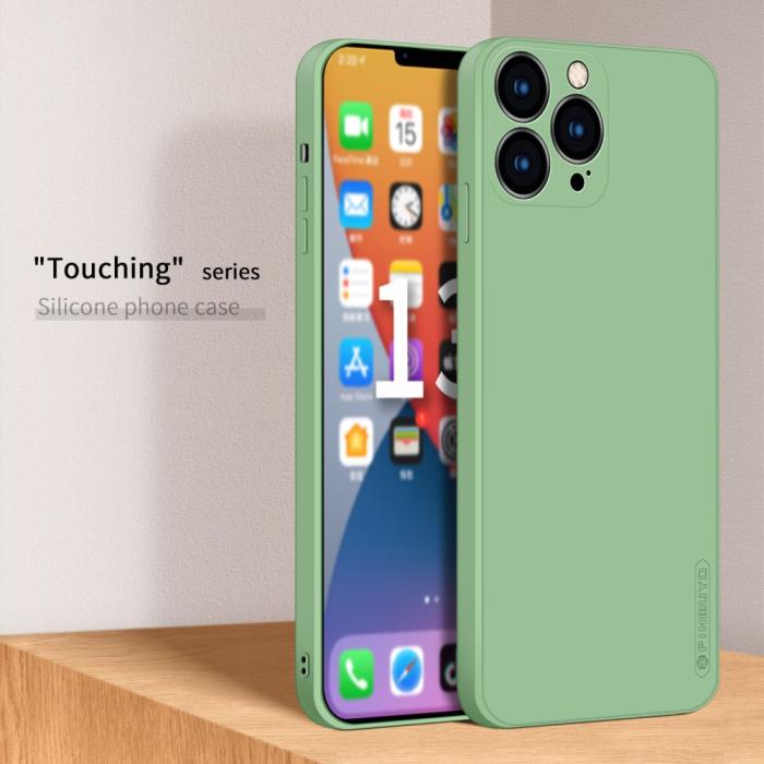 Bild 3, PINWUYO iPhone 13 Pro Max - PINWUYO Liquid Silikon Skal - Grön - Teknikhallen.se