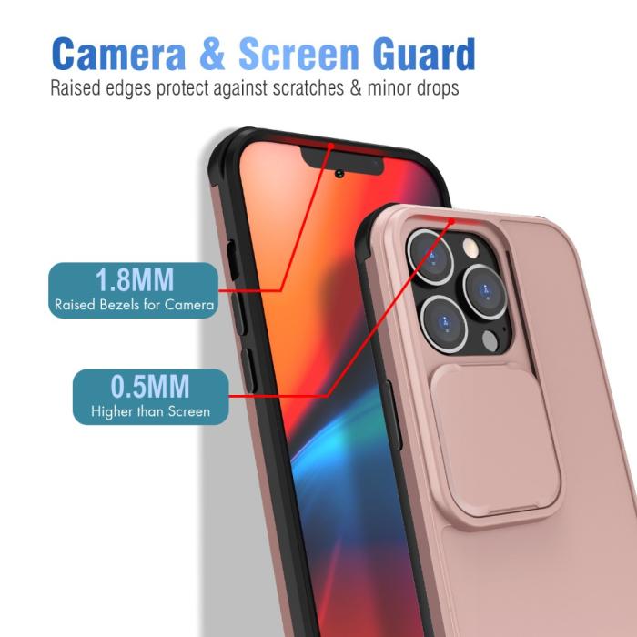 Bild 2,  iPhone 13 Pro Max - CamShield Hybrid Skal - Roséguld - Teknikhallen.se