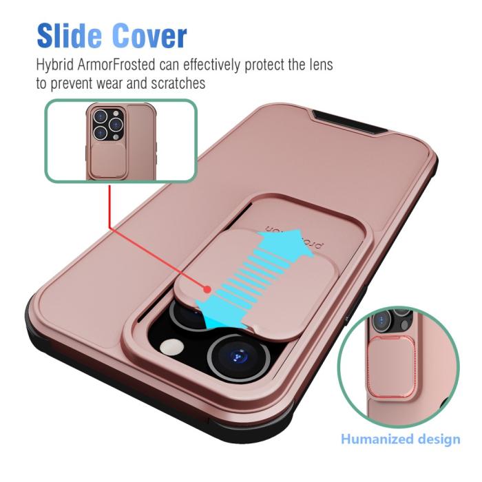Bild 6,  iPhone 13 Pro Max - CamShield Hybrid Skal - Roséguld - Teknikhallen.se
