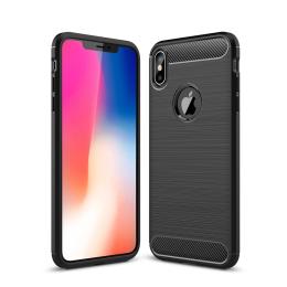  iPhone Xs Max - Brushed TPU Skal - Svart - Teknikhallen.se