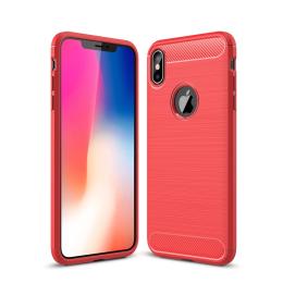  iPhone X/Xs - Brushed TPU Skal - Röd - Teknikhallen.se