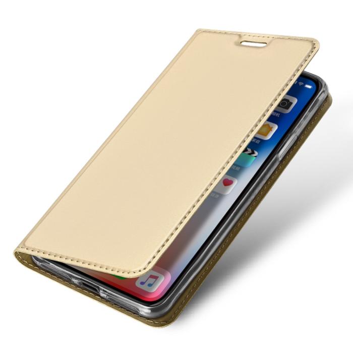 Bild 3,  iPhone Xs Max Plånboksfodral - Guld - Teknikhallen.se