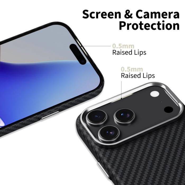 Bild 2, Tech-Protect Tech-Protect iPhone 17 Pro Max Skal MagSafe ION Carbon Svart - Teknikhallen.se