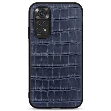  Xiaomi Redmi Note 11 4G Skal &Auml;kta L&auml;der Krokodil Textur Bl&aring; - Teknikhallen.se