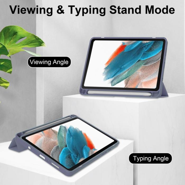 Bild 3,  Samsung Galaxy Tab A9 Fodral Hybrid Pennhållare Lila - Teknikhallen.se