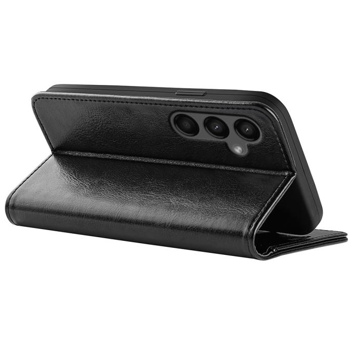 Bild 4,  Samsung Galaxy A15 5G Fodral Läder Svart - Teknikhallen.se