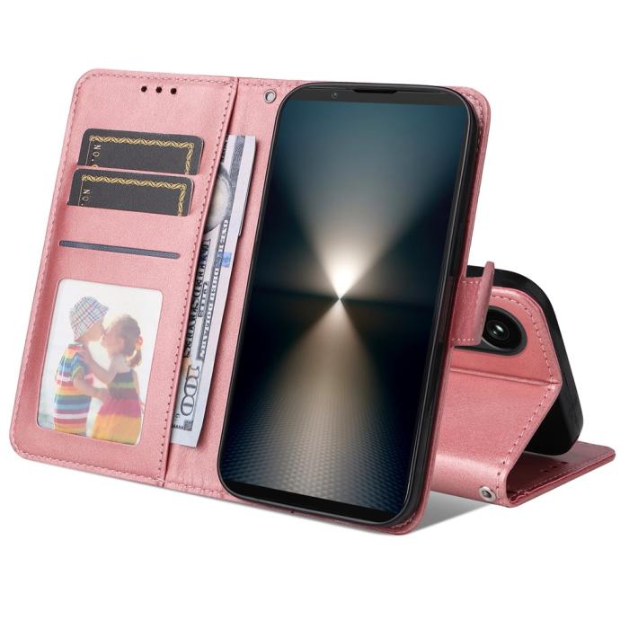 Bild 2,  Sony Xperia 1 VII Fodral Läder Roséguld - Teknikhallen.se