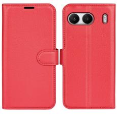  OnePlus Nord 4 Fodral Litchi L&auml;der R&ouml;d - Teknikhallen.se