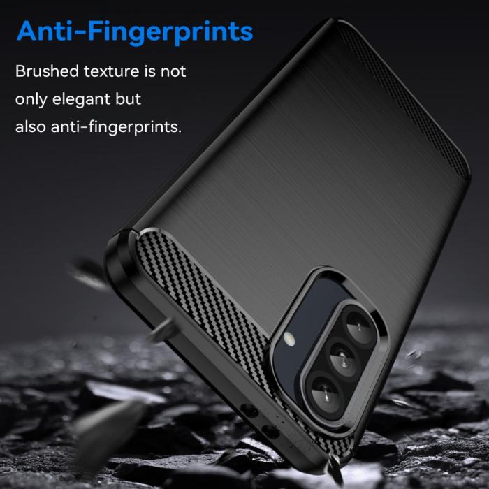 Bild 2,  Samsung Galaxy A56 5G / A36 5G Skal Borstad Stål Svart - Teknikhallen.se