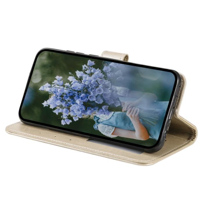 Bild 2,  Samsung Galaxy S23 FE Fodral Mandala Läder Guld - Teknikhallen.se