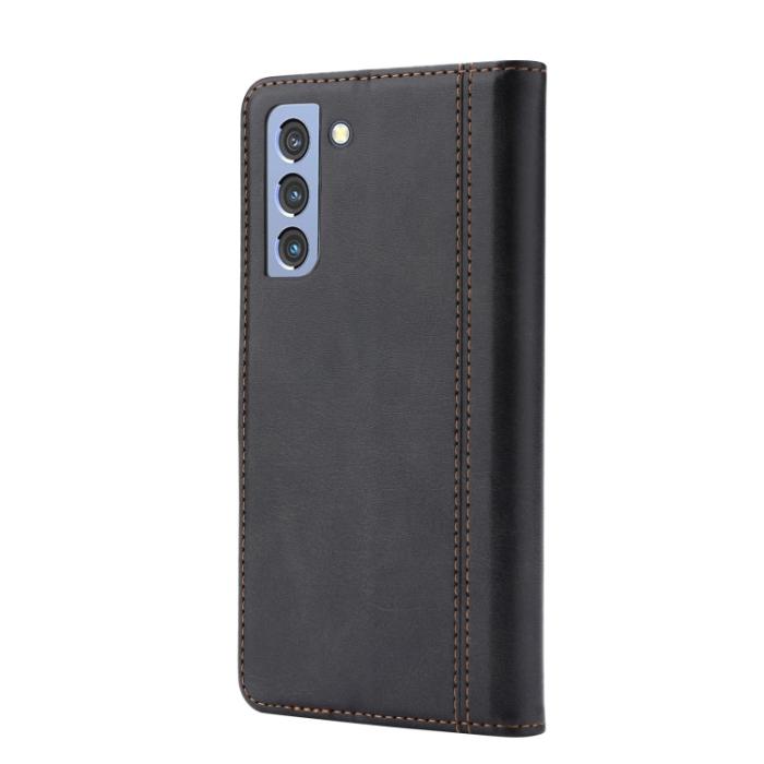 Bild 3,  Samsung Galaxy S21 FE Fodral Premium Med Frontficka Svart - Teknikhallen.se