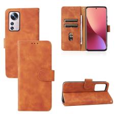  Xiaomi 12 Fodral Skin Touch L&auml;der Brun - Teknikhallen.se