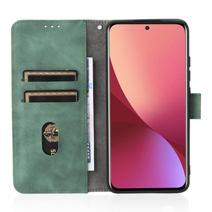 Bild 6,  Xiaomi 12 Fodral Skin Touch Läder Grön - Teknikhallen.se