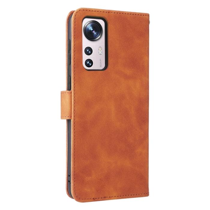 Bild 3,  Xiaomi 12 Fodral Skin Touch Läder Brun - Teknikhallen.se