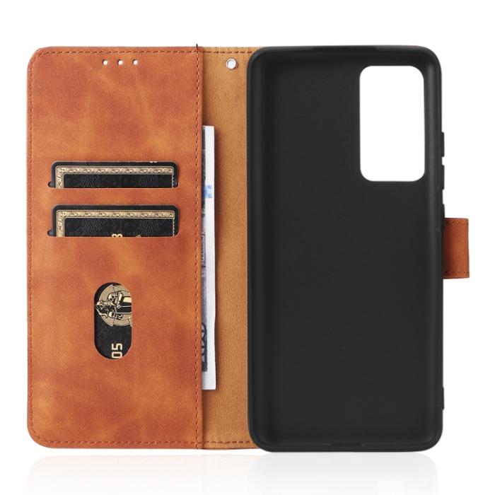 Bild 4,  Xiaomi 12 Fodral Skin Touch Läder Brun - Teknikhallen.se