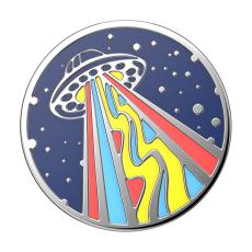PopSockets PopSockets Avtagbart Grip med St&auml;llfunktion Premium Enamel Outta This World Navy - Teknikhallen.se