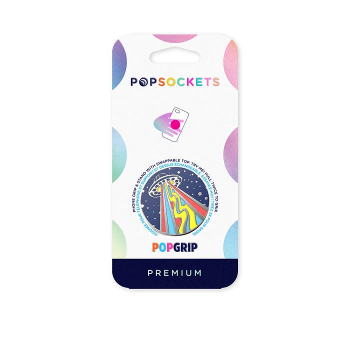Bild 2, PopSockets PopSockets Avtagbart Grip med Ställfunktion Premium Enamel Outta This World Navy - Teknikhallen.se