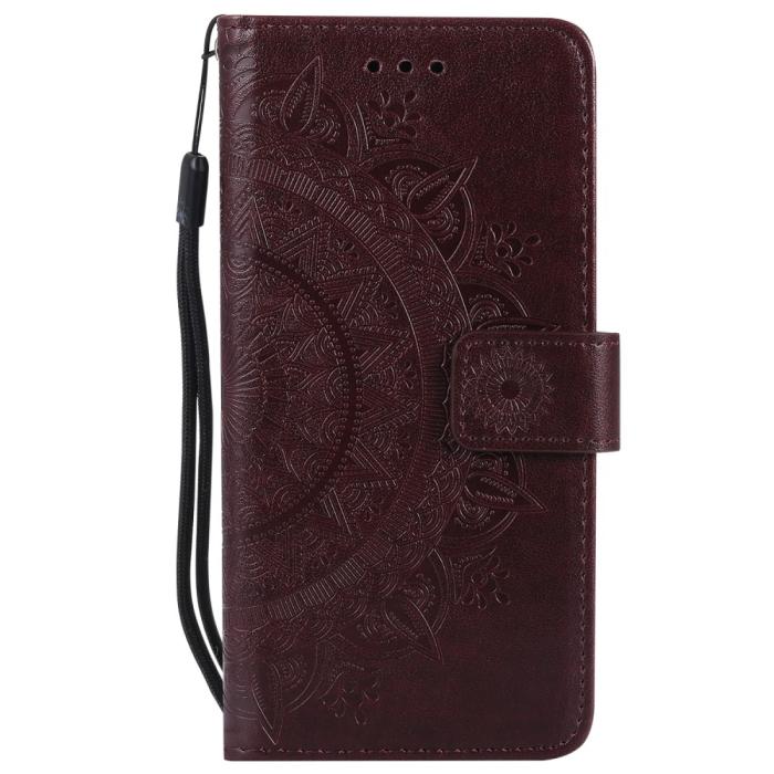Bild 6,  iPhone 17e / 16e Fodral Mandala Läder Brun - Teknikhallen.se
