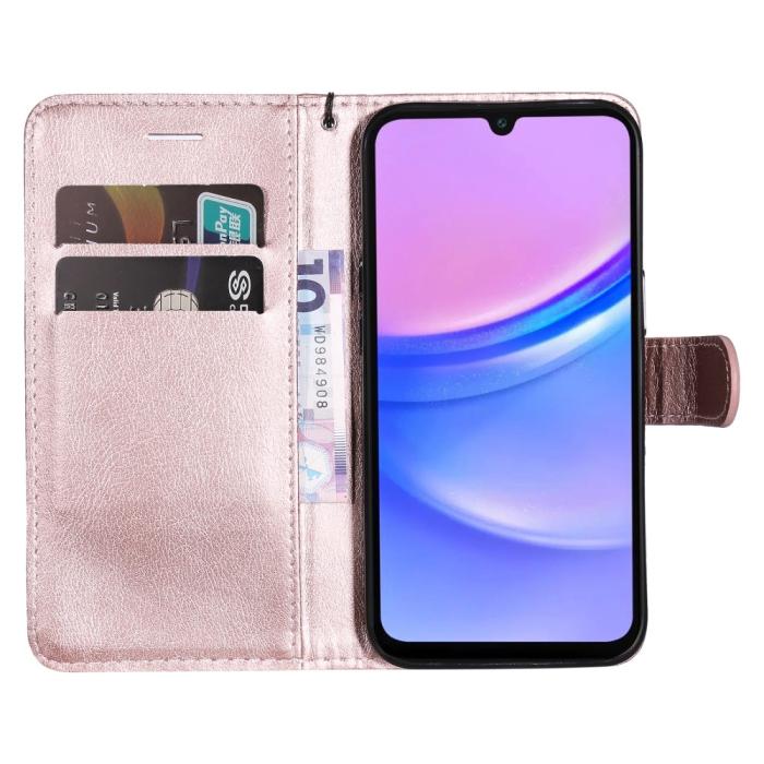 Bild 2,  Samsung Galaxy A16 Fodral Läder Roséguld - Teknikhallen.se