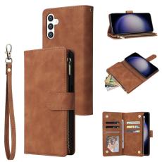  Samsung Galaxy S24 Plus Fodral L&auml;der Multifunktionell Brun - Teknikhallen.se