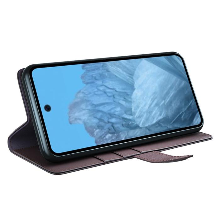 Bild 3,  Google Pixel 9/9 Pro Fodral Premium Äkta Läder Brun - Teknikhallen.se