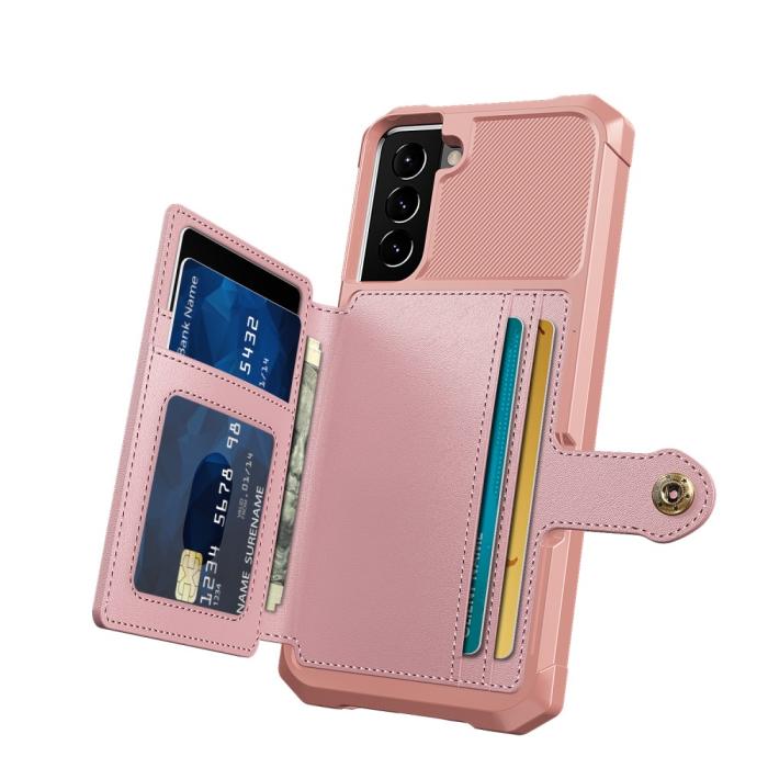 Bild 2,  Samsung Galaxy S22 Plus Skal Med Magnetisk Plånbok Roséguld - Teknikhallen.se