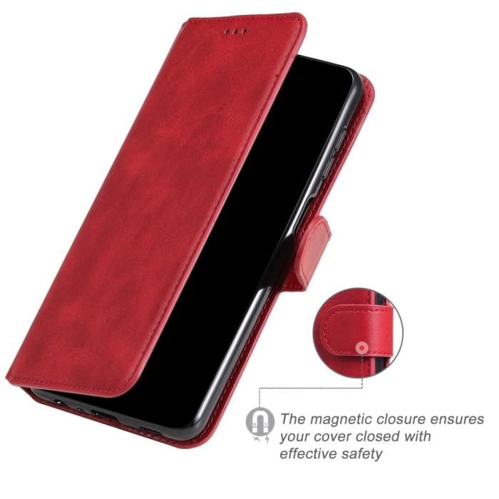 Bild 4,  Samsung Galaxy A23 5G Fodral Klassiskt Läder Röd - Teknikhallen.se