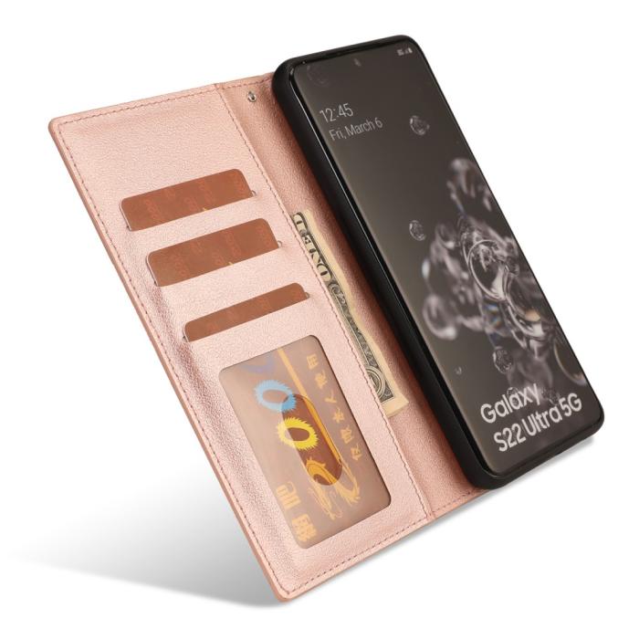 Bild 4,  Samsung Galaxy S23 Ultra 2in1 Magnet Fodral Roséguld - Teknikhallen.se
