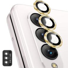 ENKAY ENKAY Galaxy Z Fold 5 Linsskydd Aluminium H&auml;rdat Glas Guld - Teknikhallen.se