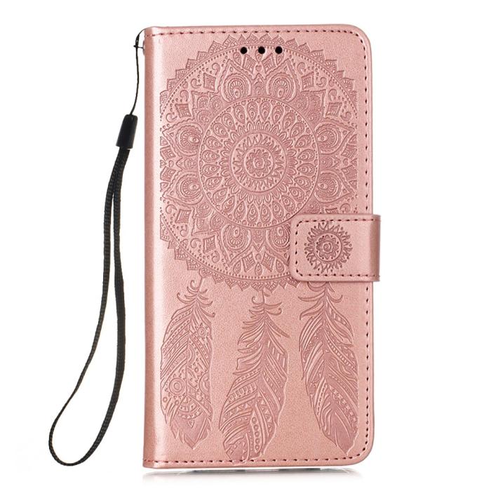 Bild 2,  Motorola Moto G100 Fodral Läder Dream Catcher Roséguld - Teknikhallen.se