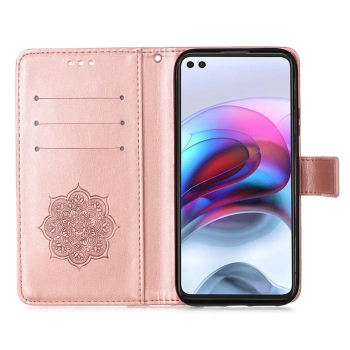 Bild 4,  Motorola Moto G100 Fodral Läder Dream Catcher Roséguld - Teknikhallen.se
