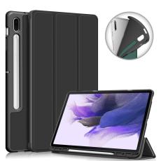  Galaxy Tab S7 FE/S7 Plus/S8 Plus Tri-Fold Fodral Med Pennh&aring;llare Svart - Teknikhallen.se